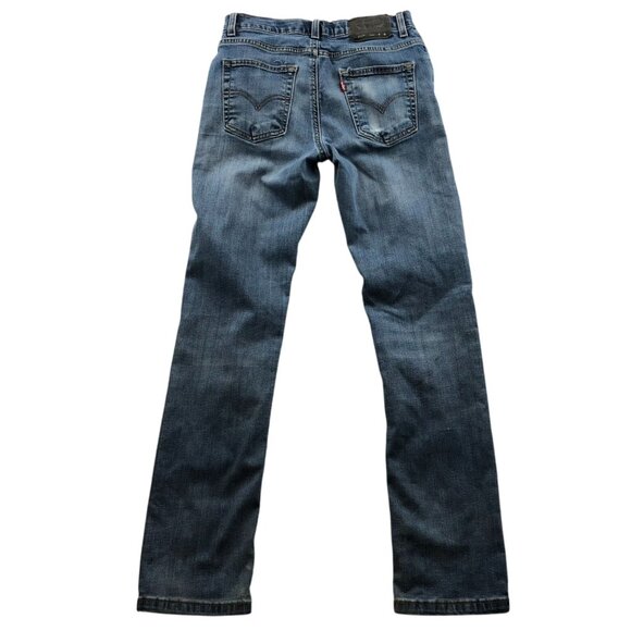 Levis Women's 511 Jeans Size 16  28x30 Straight Classic Blue Denim Mid Rise Y2K - Picture 2 of 16